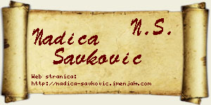 Nadica Savković vizit kartica